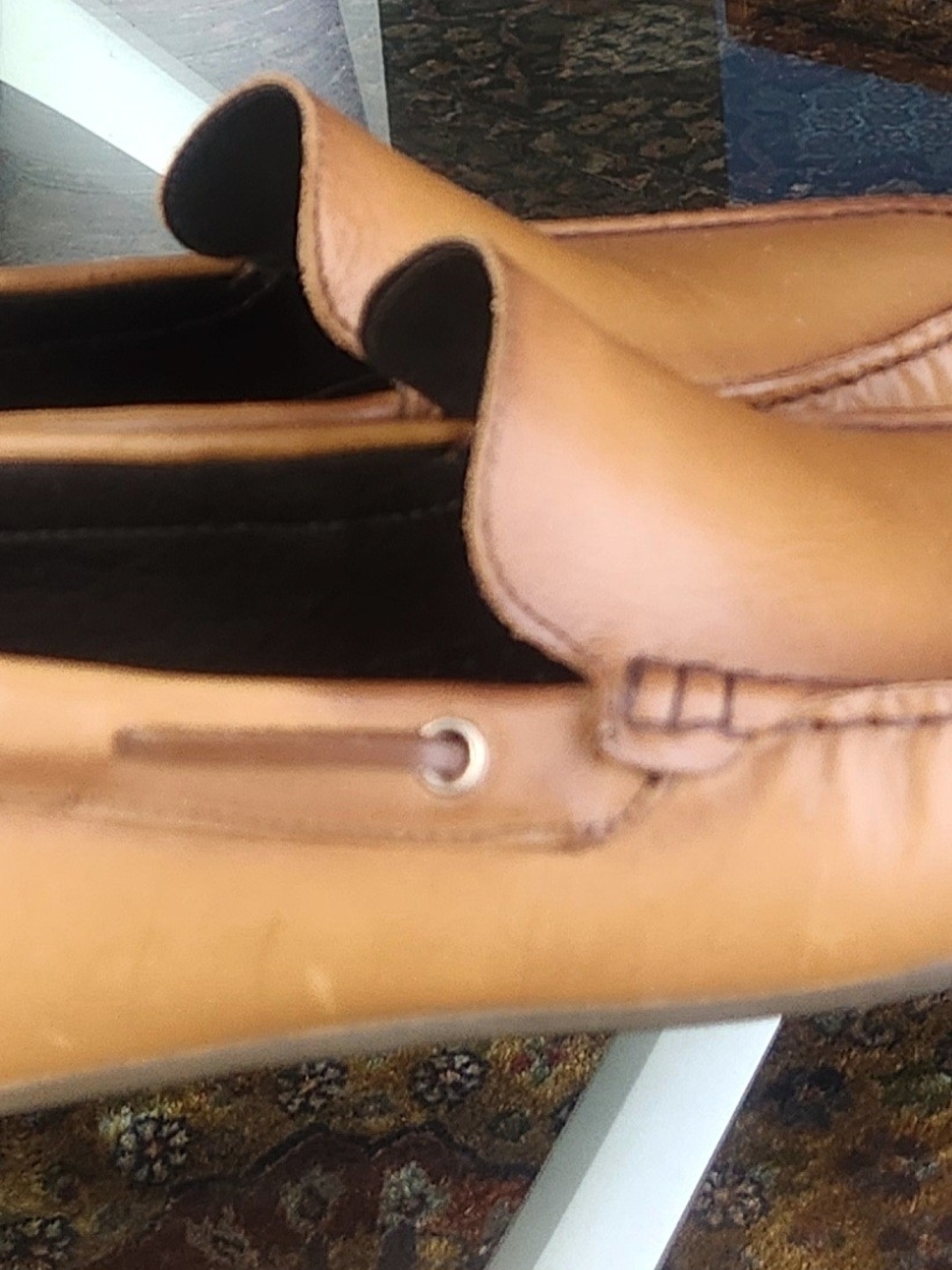 Marc Joseph Men’s Tan Leather Driving Loafers - Picture 2 of 2